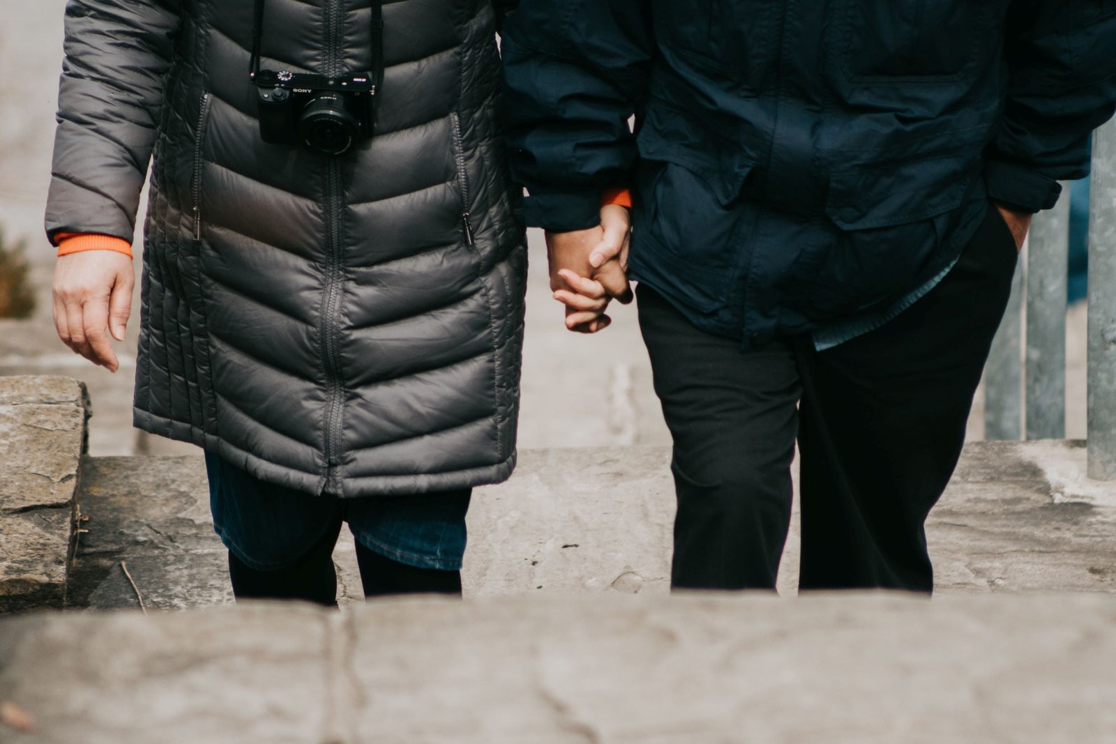 Two people walking